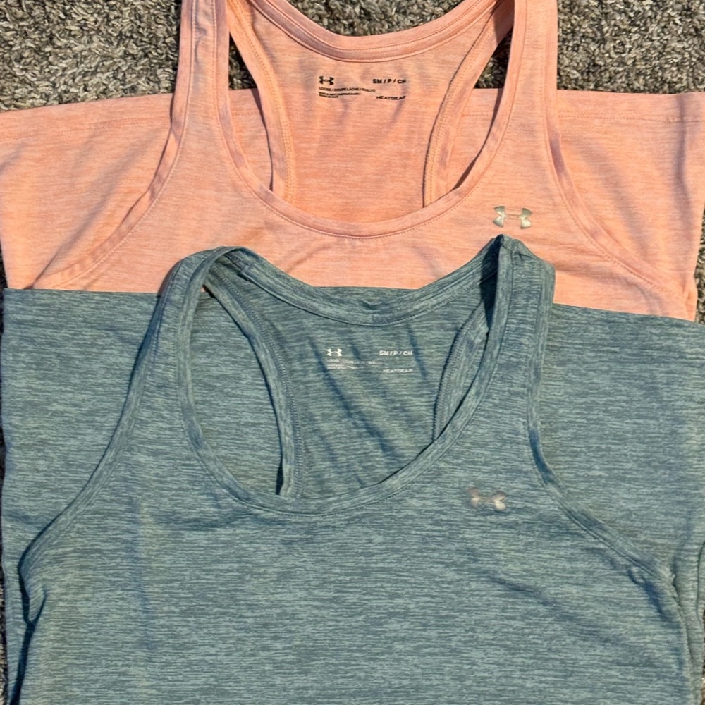 Under Armour Women's Tank Tops - Orange and Green